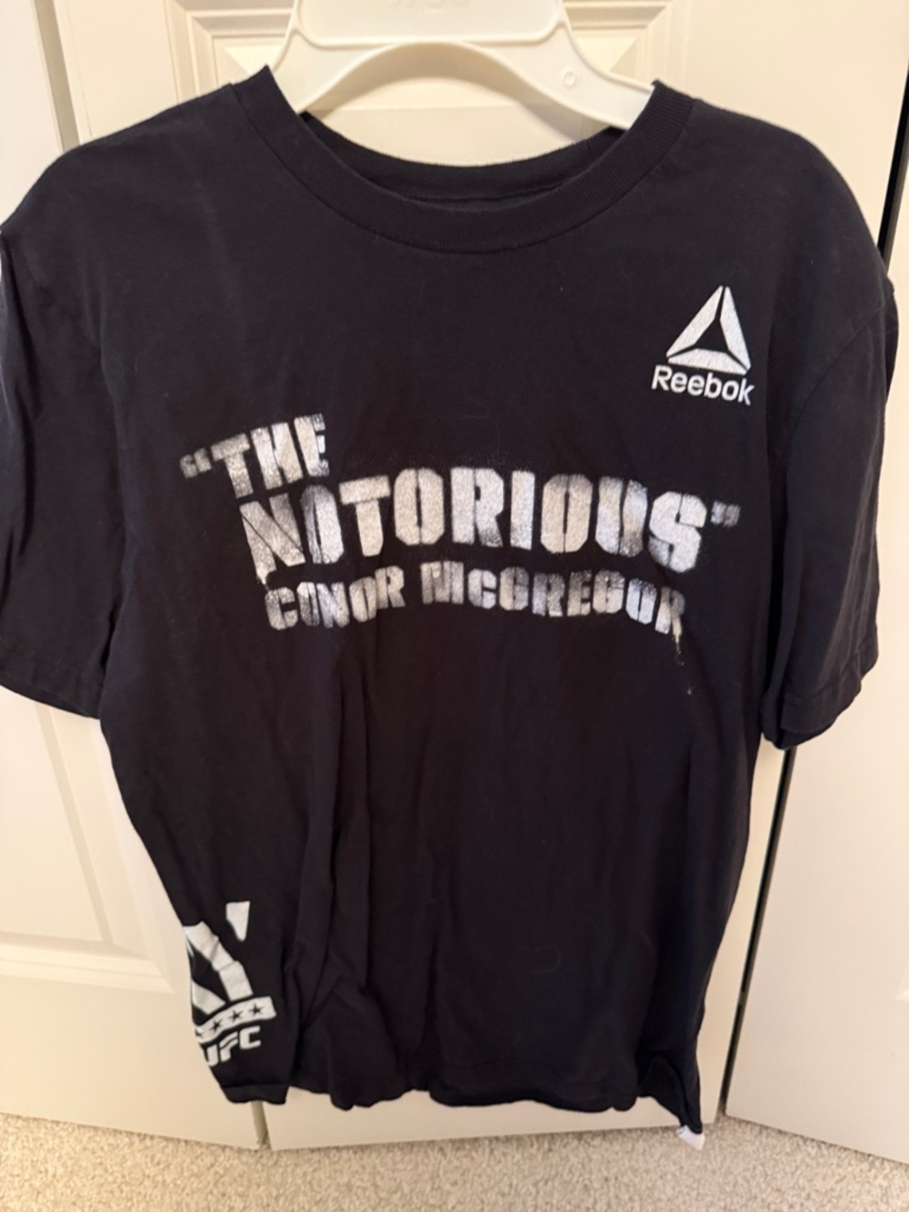 Reebok Black Short Sleeve 'The Notorious' Graphic Tee